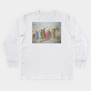 When the Woodsmen Did a Wooing Go Kids Long Sleeve T-Shirt